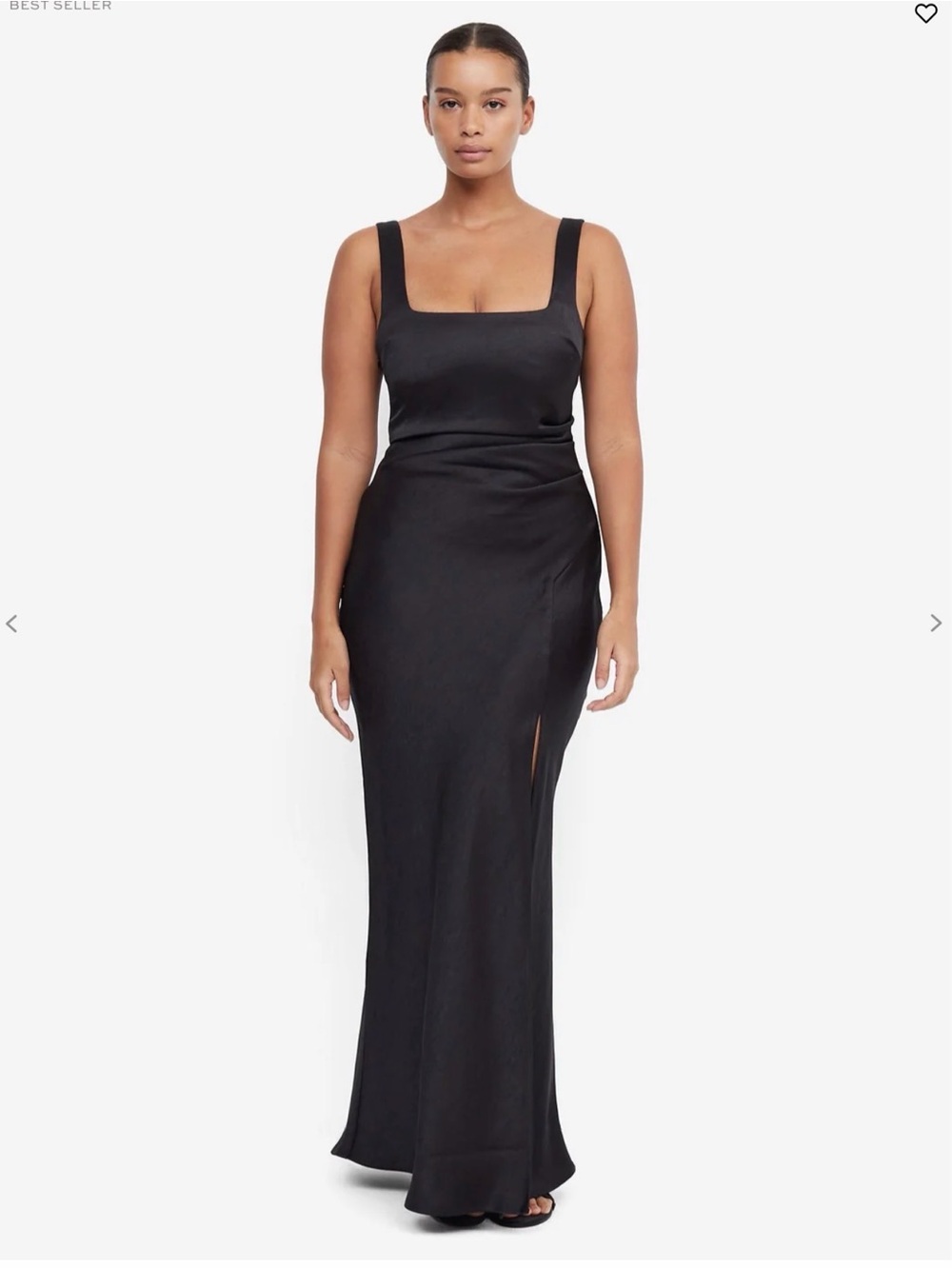 bec + bridge Black Square-Neck Maxi Dress